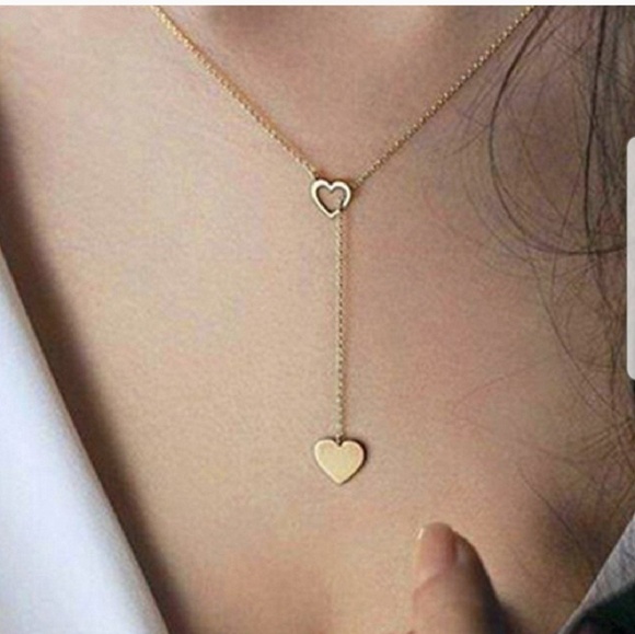 Jewelry - Heart Drop Pendal Adjustable Choker Necklace